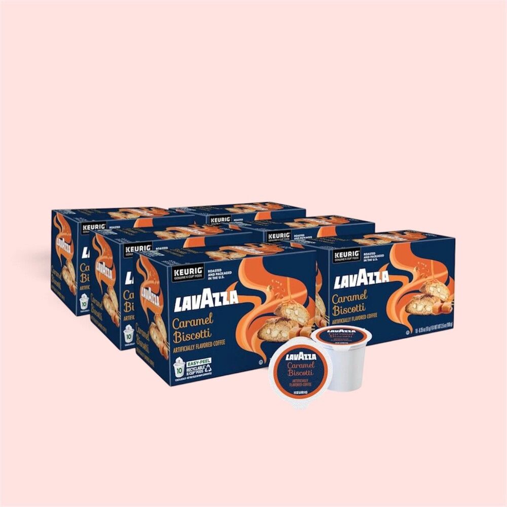 Lavazza Caramel Biscotti K-Cup Coffee Pods 60 Count KEURIG Flavored NEW